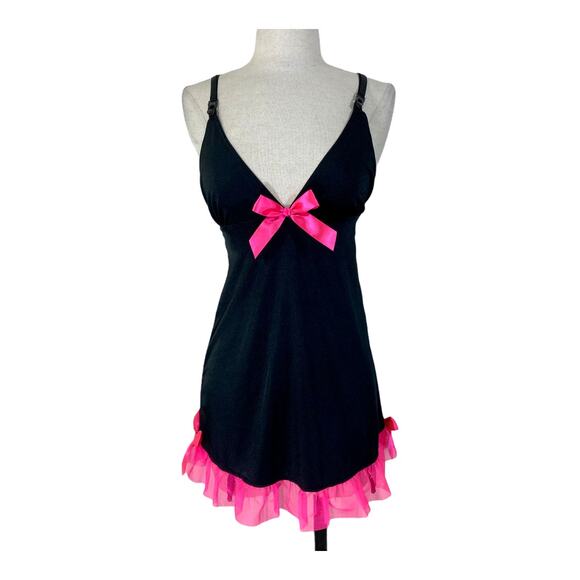 Leg Avenue Other - Leg Avenue teddy nightie, black pink nightgown sleep wear lingerie